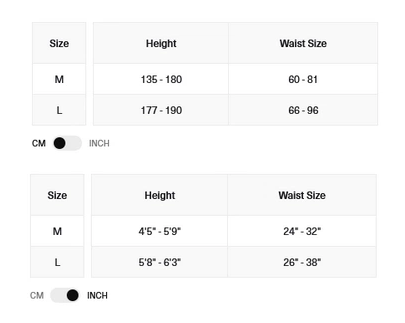 2026 Dryrobe Organic Towel Changing Robe  Size Chart